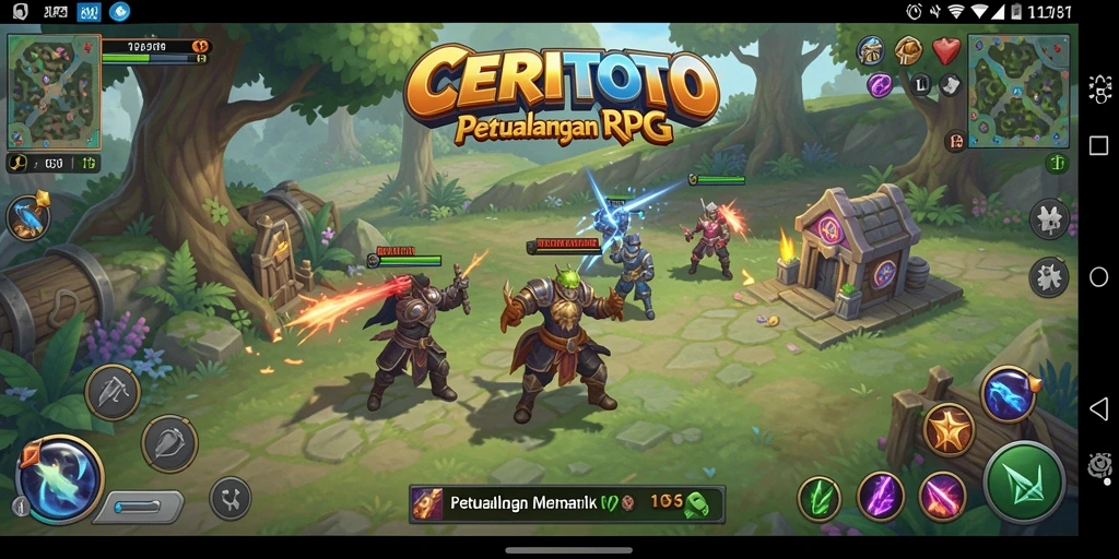 Tampilan gameplay <strong>CERITOTO</strong> yang epik dan mendebarkan dalam genre RPG.