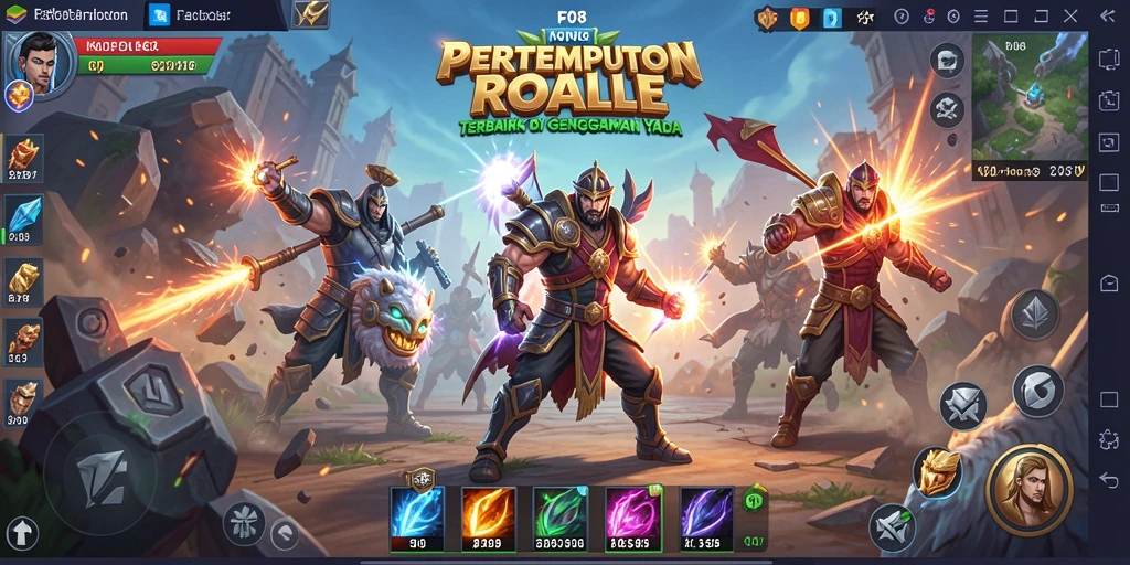 Tangkapan layar F08 menunjukkan aksi seru di medan pertempuran Battle Royale.