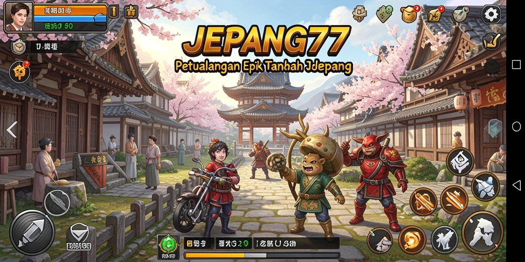 Screenshot utama JEPANG77 menampilkan aksi memukau dalam petualangan Jepang.