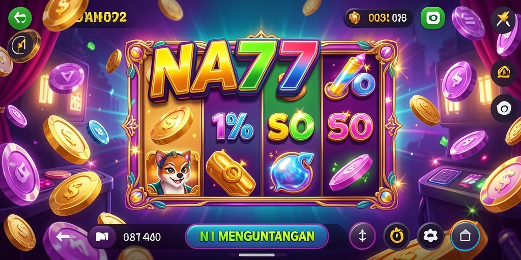 Tampilan gameplay yang menarik dari NA777 dengan berbagai tema slot.