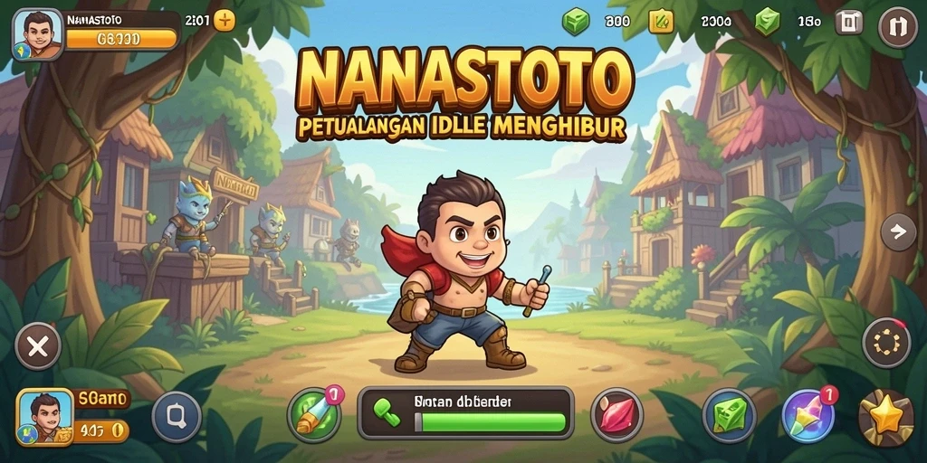 Screenshot gameplay NANASTOTO yang menunjukkan pengalaman Idle yang menarik.