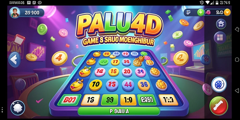 Tampilan gameplay seru dalam aplikasi Bingo PALU4D.