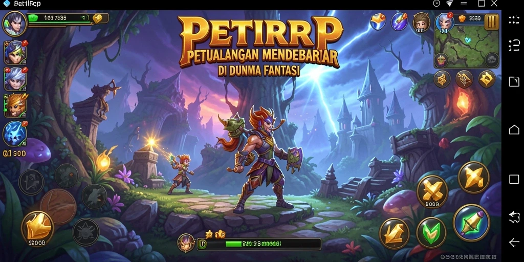 Tampilan gameplay yang memukau dalam dunia RPG PETIRRP.