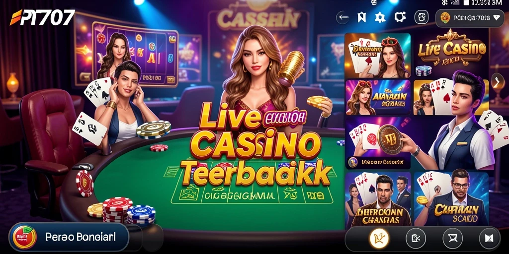 Tampilan gameplay PT707 yang menarik dan interaktif dalam Live Casino.