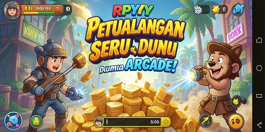 Screenshot utama RPYYY menampilkan gameplay seru dalam dunia Arcade.