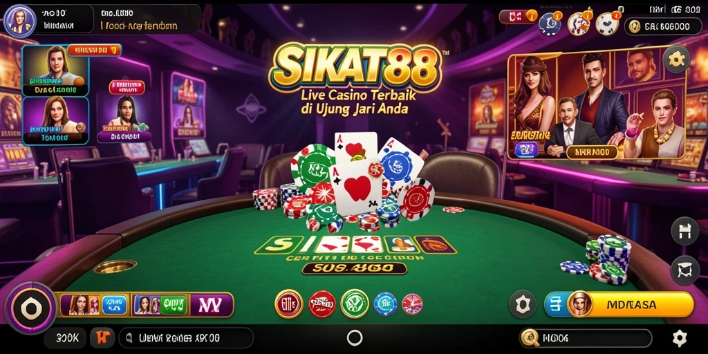 Tampilan gameplay yang menarik dari SIKAT88 Live Casino.