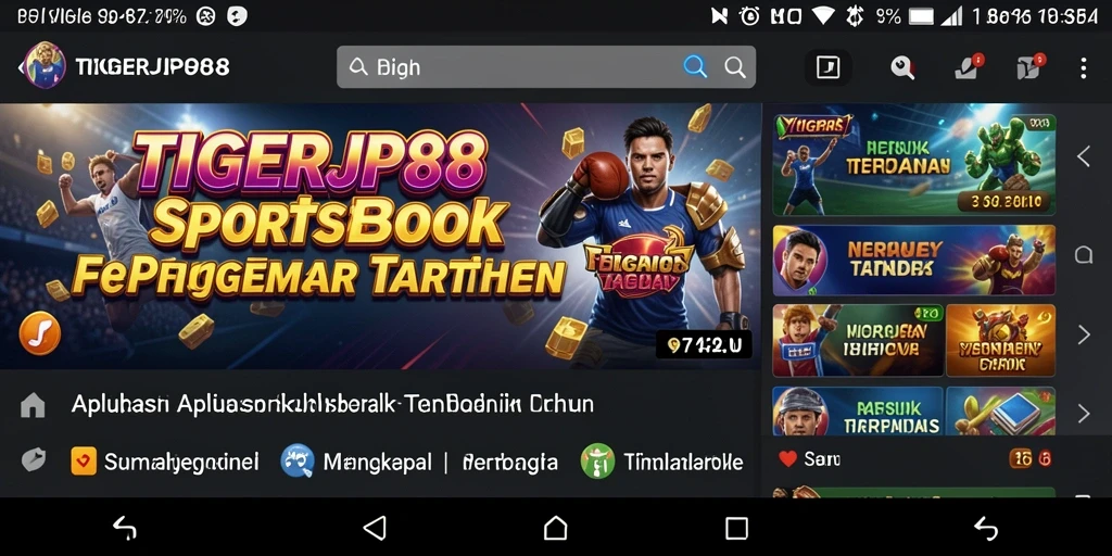 Tampilan menarik dari gameplay Sportsbook di TIGERJP88.