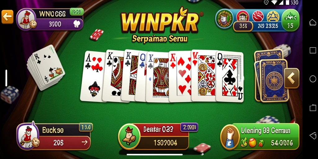 Tampilan gameplay yang seru dari permainan Domino WINPKR.