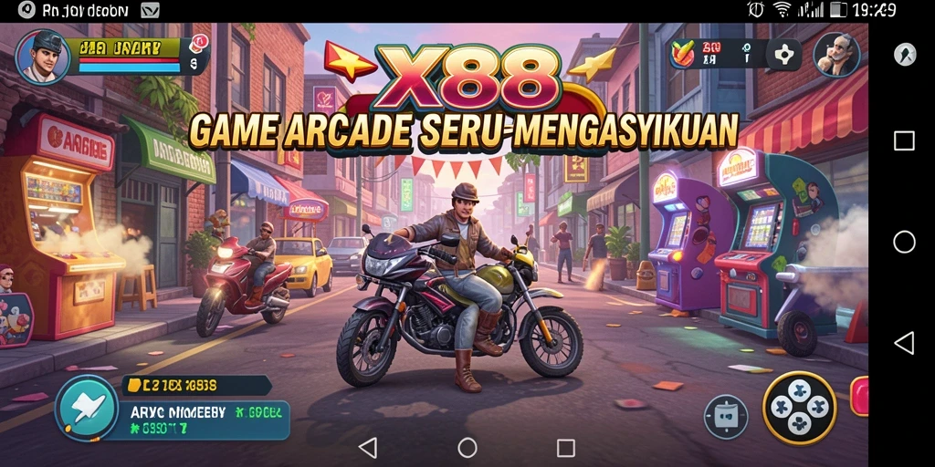 Tampilan gameplay seru dan dinamis dari X88.
